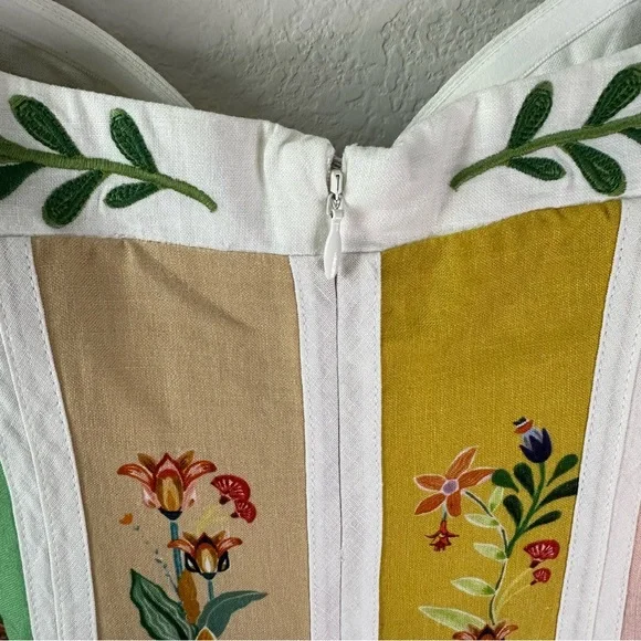 NWT FARM RIO DELICATE FLORAL STRIPES MAXI DRESS SZ S - Picture 10 of 12